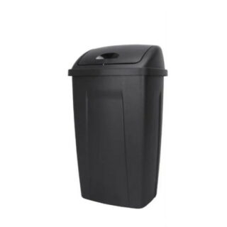 13 Gallon Swing-Top Kitchen Trash Can, Plastic Material, Easy to Clean, Durable Design, Ideal for Kitchen Use